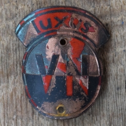 Steuerkopfschild VN LUXUS, 50er Jahre, Originalschild aus Sammlungsbestand 