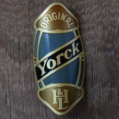 Steuerkopfschild YORK, 30er Jahre, Originalschild aus Sammlungsbestand 