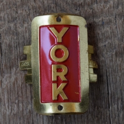 Steuerkopfschild YORK, 50er Jahre, Originalschild aus Sammlungsbestand 