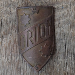Steuerkopfschild ORION, 30er Jahre, Originalschild aus Sammlungsbestand 