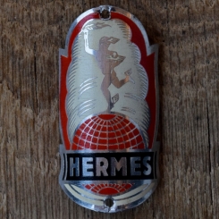 Steuerkopfschild HERMES, 50er Jahre, Originalschild aus Sammlungsbestand 