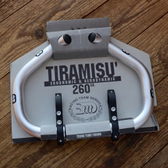 Lenker Hörnchen "bar ends" 3ttt - TIRAMISU, silber , Ergonomic & Aerodynamic, NOS, 260 g. 