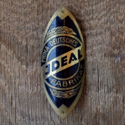 Steuerkopfschild IDEAL, 30er Jahre, Originalschild aus Sammlungsbestand 