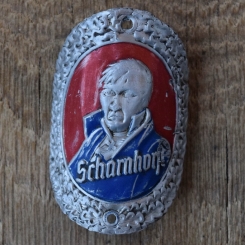 Steuerkopfschild SCHARNHORST, 50er Jahre, Originalschild aus Sammlungsbestand 