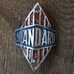 Steuerkopfschild STANDARD, 50er Jahre, Originalschild aus Sammlungsbestand 