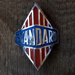 Steuerkopfschild STANDARD, 50er Jahre, Originalschild aus Sammlungsbestand 