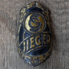 Steuerkopfschild SIEGER, 50er Jahre, Originalschild aus Sammlungsbestand 