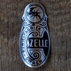 Steuerkopfschild GAZELLE, 70er Jahre, Originalschild aus Sammlungsbestand 