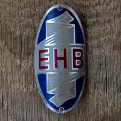 Steuerkopfschild EHB, 50er Jahre, Originalschild aus Sammlungsbestand 