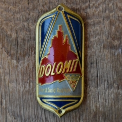 Steuerkopfschild DOLOMIT, 50er Jahre, Originalschild aus Sammlungsbestand 
