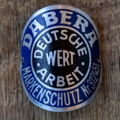 Steuerkopfschild DABERA, 50er Jahre, Originalschild aus Sammlungsbestand 