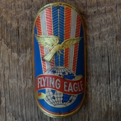 Steuerkopfschild FLYING EAGLE, 70er Jahre, Originalschild aus Sammlungsbestand 