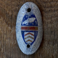 Steuerkopfschild BUSCHKAMP, 50er Jahre, Originalschild aus Sammlungsbestand 