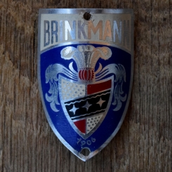 Steuerkopfschild BRINKMANN, 50er Jahre, Originalschild aus Sammlungsbestand 