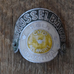 Steuerkopfschild BRÜSSELBACH, 50er Jahre, Originalschild aus Sammlungsbestand 
