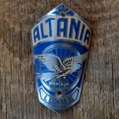 Steuerkopfschild ALTANIA, 50er Jahre, Originalschild aus Sammlungsbestand 