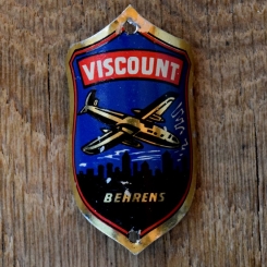 Steuerkopfschild VISCOUNT, 50er Jahre, Originalschild aus Sammlungsbestand 