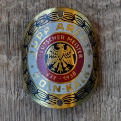 Steuerkopfschild JUPP ARENTS KÖLN-KALK, 50er Jahre, Originalschild aus Sammlungsbestand 