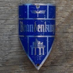 Steuerkopfschild BRANDENBURG, 50er Jahre, Originalschild aus Sammlungsbestand 
