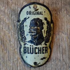 Steuerkopfschild BLÜCHER, 30er Jahre, Originalschild aus Sammlungsbestand 