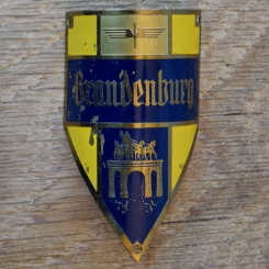 Steuerkopfschild BRANDENBURG, 30er Jahre, Originalschild aus Sammlungsbestand 
