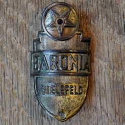 Steuerkopfschild BARONIA, 50er Jahre, Originalschild aus Sammlungsbestand 