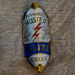 Steuerkopfschild BLITZ, 30er Jahre, Originalschild aus Sammlungsbestand 