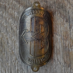 Steuerkopfschild BASTERT-WERKE, 50er Jahre, Originalschild aus Sammlungsbestand 