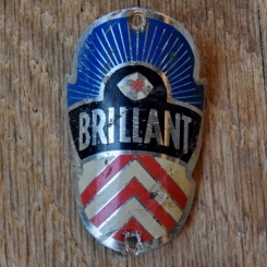 Steuerkopfschild BRILLANT, 50er Jahre, Originalschild aus Sammlungsbestand 