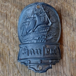 Steuerkopfschild HANSEAT, 30er Jahre, Originalschild aus Sammlungsbestand 