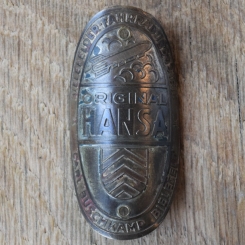 Steuerkopfschild HANSA, 30er Jahre, Originalschild aus Sammlungsbestand 