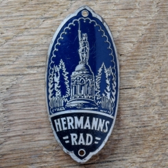 Steuerkopfschild HERMANNS RAD, 50er Jahre, Originalschild aus Sammlungsbestand 