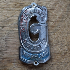 Steuerkopfschild GÖRICKEWERKE, 50er Jahre, Originalschild aus Sammlungsbestand 