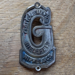 Steuerkopfschild GÖRICKEWERKE, 50er Jahre, Originalschild aus Sammlungsbestand 