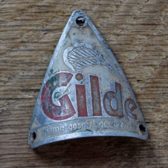 Steuerkopfschild GILDE, 30er Jahre, Originalschild aus Sammlungsbestand 