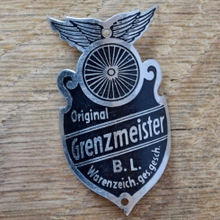 Steuerkopfschild GRENZMEISTER, 50er Jahre, Originalschild aus Sammlungsbestand 