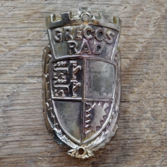 Steuerkopfschild GRECOS RAD, 50er Jahre, Originalschild aus Sammlungsbestand 