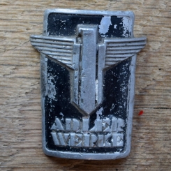 Steuerkopfschild ADLERWERKE, 50er Jahre, Originalschild aus Sammlungsbestand 