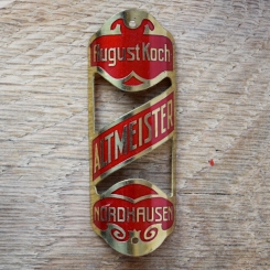 Steuerkopfschild ALTMEISTER, 30er Jahre, Originalschild aus Sammlungsbestand 