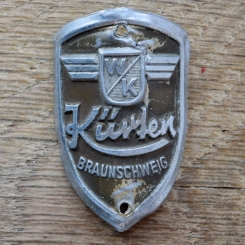 Steuerkopfschild KÜRTEN, 50er Jahre, Originalschild aus Sammlungsbestand 