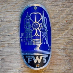 Steuerkopfschild FWS, 50er Jahre, Originalschild aus Sammlungsbestand 