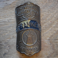 Steuerkopfschild FRANKEN, 20er Jahre, Originalschild aus Sammlungsbestand 