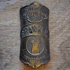 Steuerkopfschild FRANKEN, 20er Jahre, Originalschild aus Sammlungsbestand 