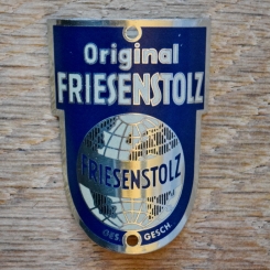 Steuerkopfschild FRIESENSTOLZ, 50er Jahre, Originalschild aus Sammlungsbestand 