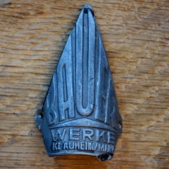 Steuerkopfschild BAUER, 30-40er Jahre, Originalschild aus Sammlungsbestand 