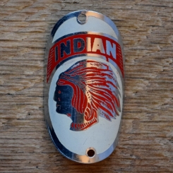 Steuerkopfschild INDIAN, 50er Jahre, Originalschild aus Sammlungsbestand 