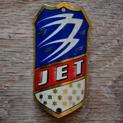 Steuerkopfschild JET, 50er Jahre, Originalschild aus Sammlungsbestand 