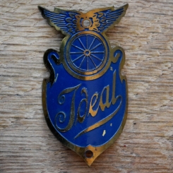 Steuerkopfschild IDEAL, 30er Jahre, Originalschild aus Sammlungsbestand 