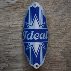 Steuerkopfschild IDEAL, 50er Jahre, Originalschild aus Sammlungsbestand 