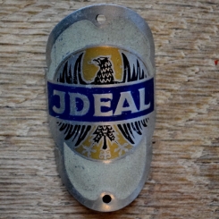 Steuerkopfschild IDEAL, 50er Jahre, Originalschild aus Sammlungsbestand 